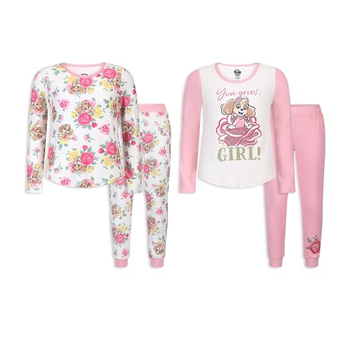 Image of Paw Patrol Nickelodeon Skye Girls 2 Pack Long Sleeve Shirt and Pants Set for Toddler and Little Kids