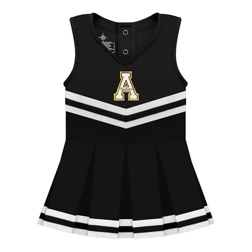 College Baby NCAA Officially Licensed Cheerleader Bodysuit Dress - Team Logo, Multiple Colors, for Baby Girls - (0-24 Months)