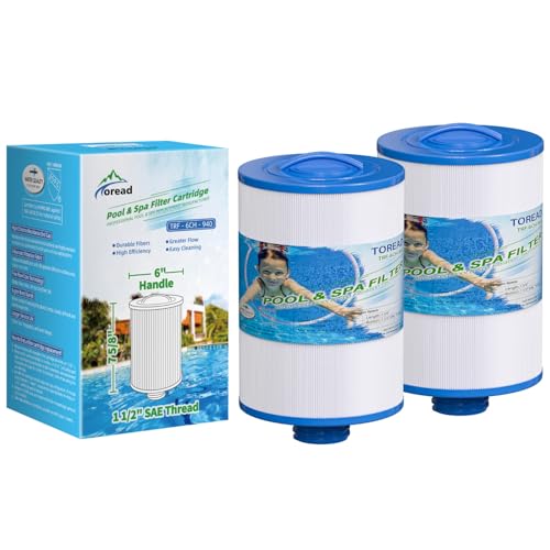 TOREAD - Lot de 2 filtres de Remplacement pour Spa Unicel 6CH-940, PWW50P3 (Pas PWW50P4), Filbur FC-0359, 817-0050, 25252, 03FIL1400 - Filetage SAE 3,8 cm