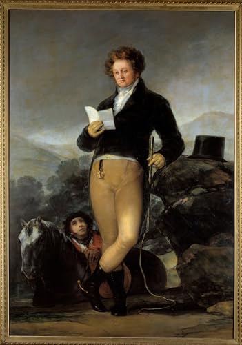Peinture murale Goya portrait Don Francisco decoration salon