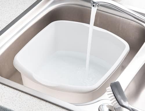 Addis 518084 Small Rectangular Washing Up Bowl, White, 8 ltr