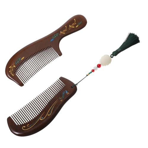 Peigne de massage cuir chevelu en santal antistatique pour un démêlage lissant parfait