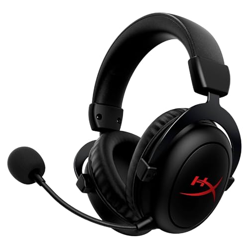 HyperX Cloud II Core Wireless – Gaming Headset for PC, DTS Headphone:X Spatial Audio, Memory Foam Ear Pads, Black