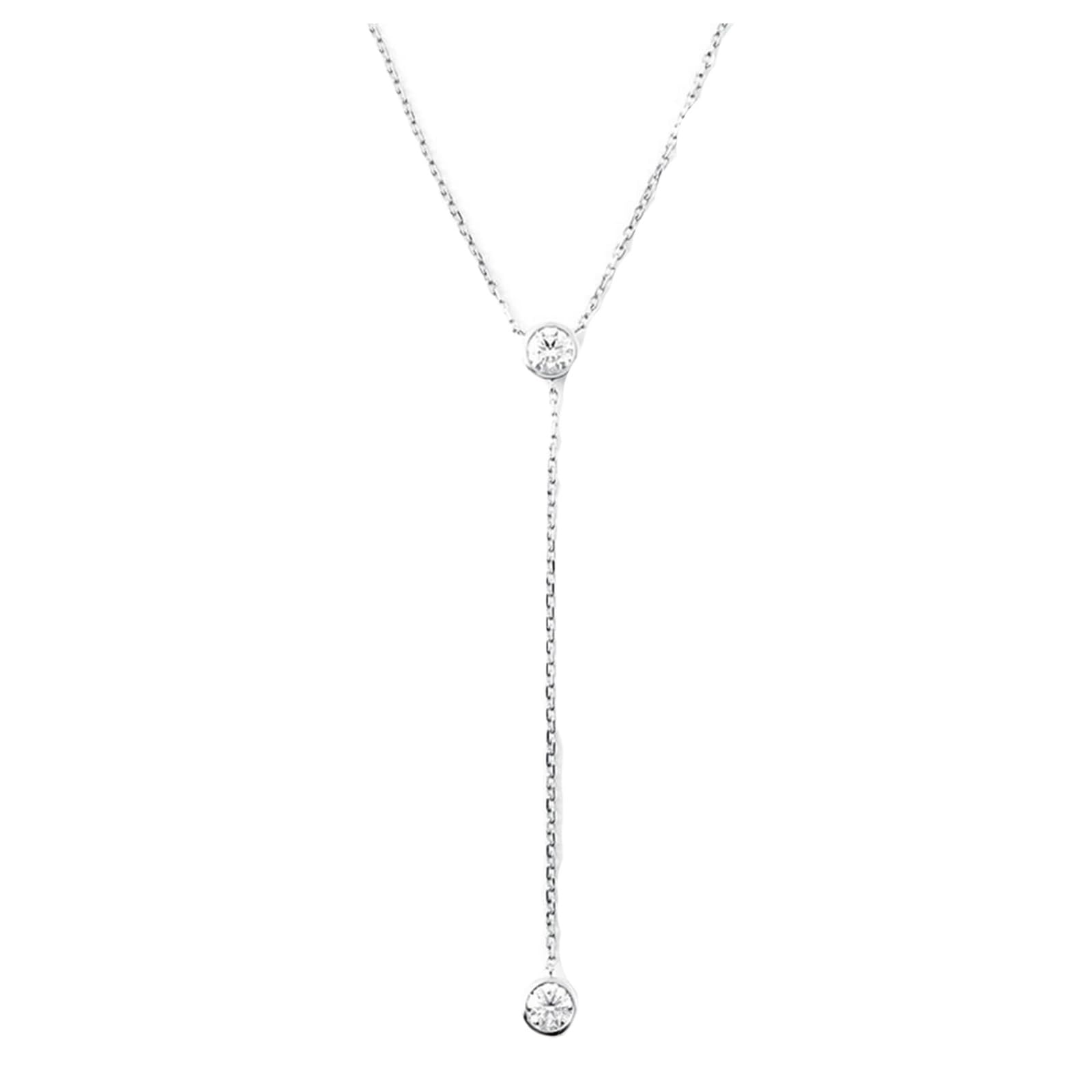 9K/14K/18K Gold Halskette für Damen, Moissanit Y Halskette Edelstein Anhänger Halskette Schmuck Kettenlänge 18 Zoll