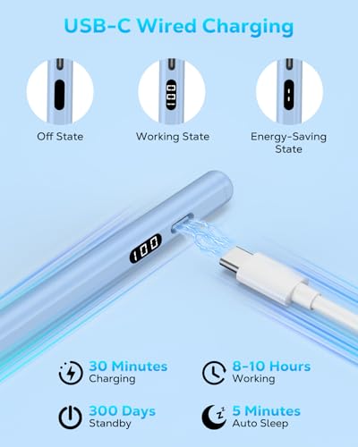 Stylet pour iPad compatible Pro Air Mini avec affichage batterie LED