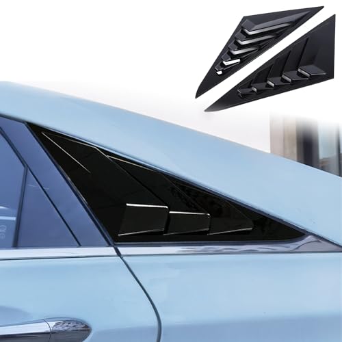 Xhfarce for Hyundai Sonata 2011 2012 2013 2014 Accessories Racing Style Rear Side Window Louvers Side Window Scoop Covers Vent Auto Exterior Decoration Accessories 2PCS(Glossy Black)