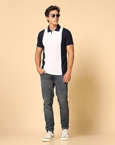 Image of INKKR Men's Solid Regular Fit T-Shirt (A10-POLO-FACTORY-WHITE-3XL A10-06