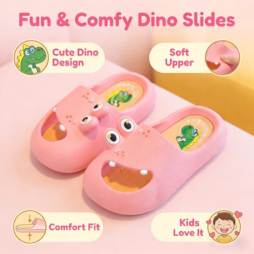 Image of Toddler Little Kids Slides Sandals Unicorn Dinosaur Bunny Beach Pool Shower Slides Anti-Skid Home Bath Slippers Cute Summer Outdoor Shoes for Girls and Boys
