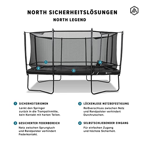 North Trampoline - Outdoor Trampolin - North Legend - Rechteckig - Gartentrampoline XXL – Bild 5