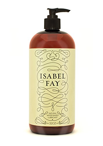 Isabel Fay Natural Water Based Personal Lubricant for Sensitive Skin, NO Parabens, NO Glycerin, 32 oz