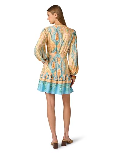 Image of Adrianna Papell Women's Strapless Organza Mini Dress - Short Drop Waist Dress with Dainty Florals & Pleated Flounce Skirt