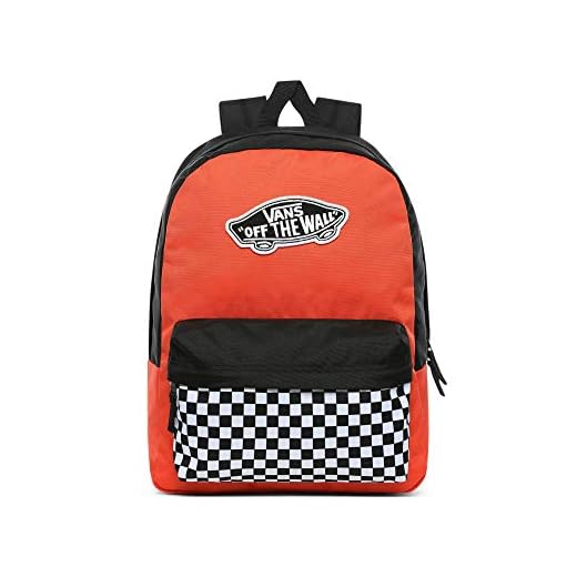 Vans Mochila unisex con dos correas ajustable para colegio escolar, Paprika-Checkerboard, Talla única, Mochila real