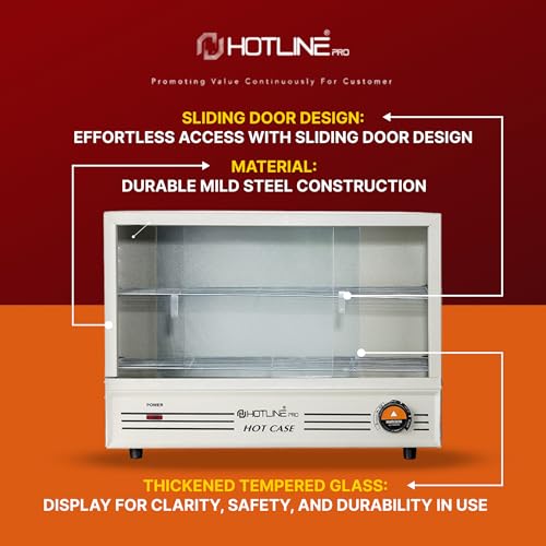 HOTLINE PRO Electric Hot Case Sliding Door/Patties Warmer/Food Warmer Oven Outer Door Glass (White)- 1 Year Warranty - Image 4