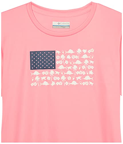 Image of Columbia Girls' Tidal Tee PFG Fish and Friends Flag Short Sleeve