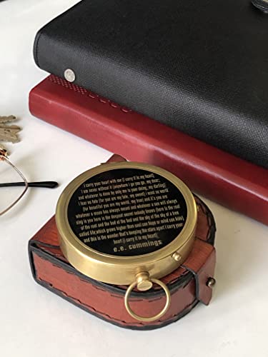 Brújula magnética vintage de latón personalizada miniatura 6