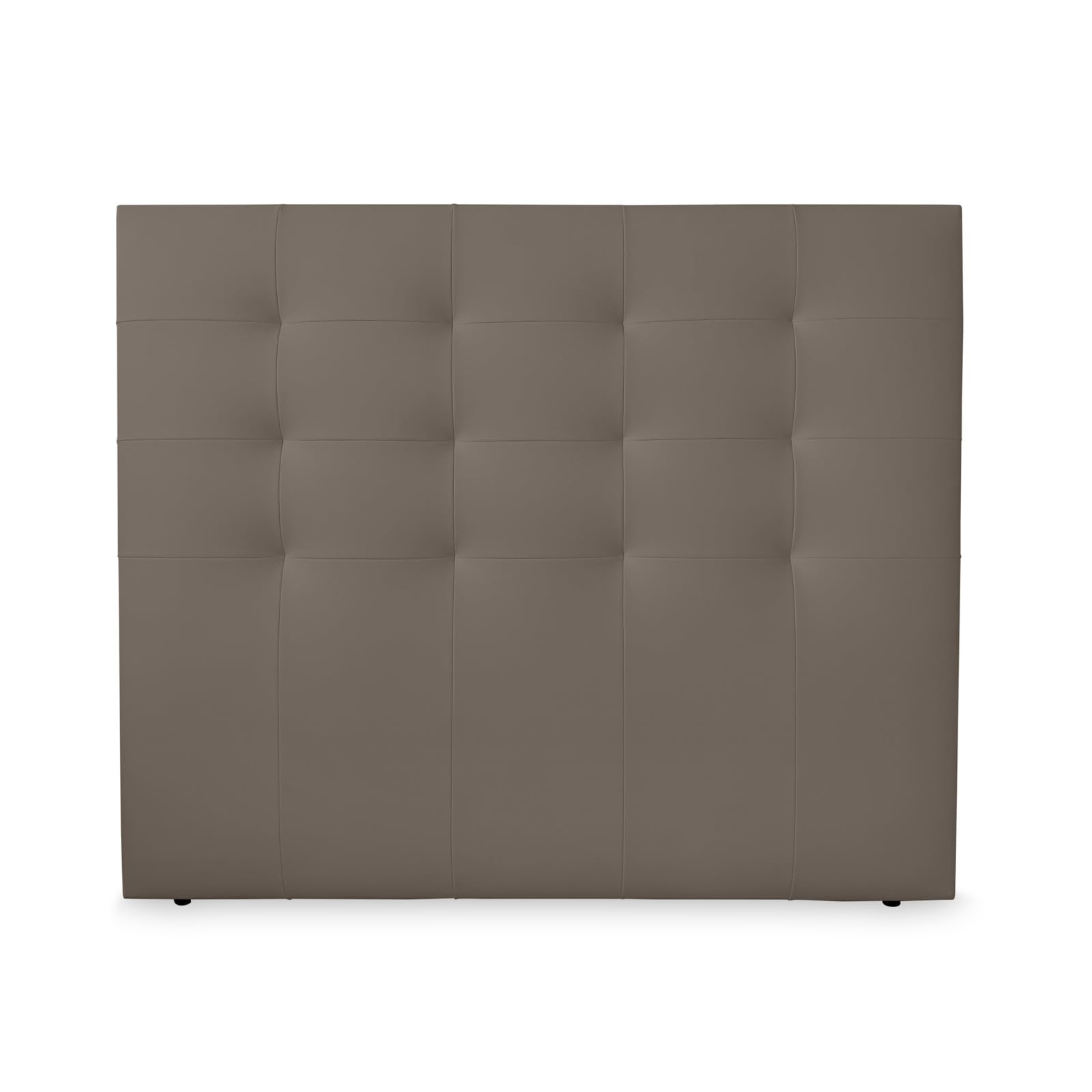 amuéblate Online, Cabecero Modelo Dinamarca Acolchado, Tapizado en Polipiel de Alta Gama, Medidas: 145 x 120 cm (para Cama de 135 y 140) Gris