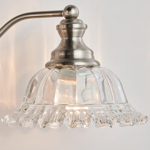 Image of XIEDUN Brushed Nickel Bathroom Vanity Light Fixture 3 Light Vanity Lights for Bathroom Vanity Light Fixtures