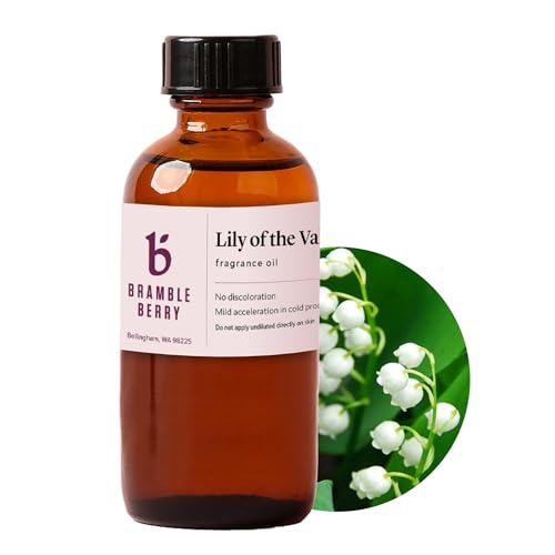 Image of Bramble Berry Lily of The Valley Fragrance Oil 2 oz | Delicate Floral Scent for Soap Making, Candles, Perfume & Bath Bombs | Skin Safe, Vegan, Paraben & Phthalate Free, DIY Craft Essential