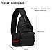 ZHIERNA Tactical Crossbody Bag for Men with Water Bottle Holder, MOLLE EDC Shoulder Sling Chest Bags with USB Charging Port for Travel Walk(Black)
