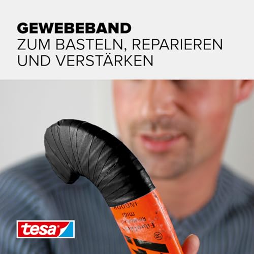 tesa extra Power Perfect Gewebeband - 3er-Pack - Schwarz - 2,75 m x 38 mm – Ansicht 2