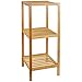 Estantería Bambú Estantería Baño de 3 Baldas Marrón Estante de Pie Decorativo 33x34x79cm