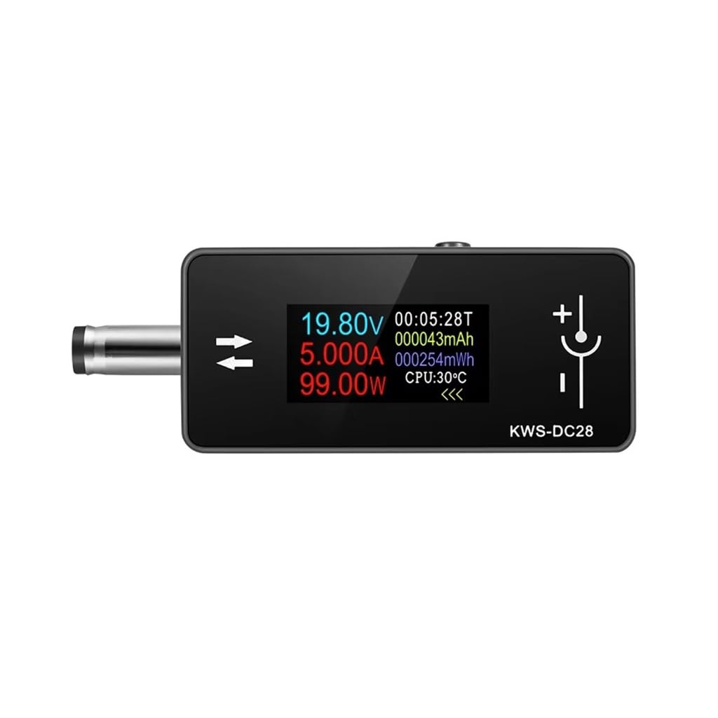 GMBYLBY Precisions Digital Tester For 5.5x2.5/2.1 Device Voltages Ammeter DC5.5x2.5 Interfaces Power Meter