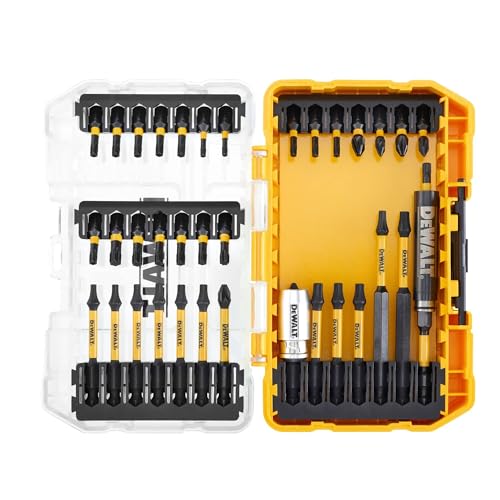 DEWALT - Coffret TOUGHCASE 37 pièces - embouts de vissage FLEXTORQ - pour perceuse-visseuse - retrait embout facile - DT70732T-QZ