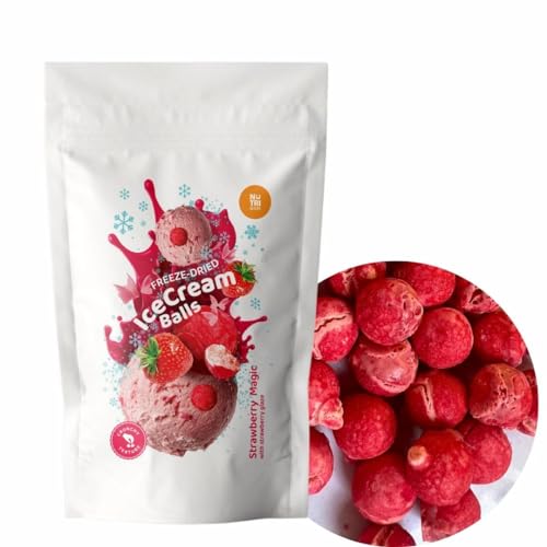 Strawberry Magic Freeze Dried Ice Cream (Helado liofilizado) – Crunchy, Premium Strawberry Flavour Snack – Innovative Sweet Treat, Perfect for On-the-Go, Freeze Dried Candy (45g pack)