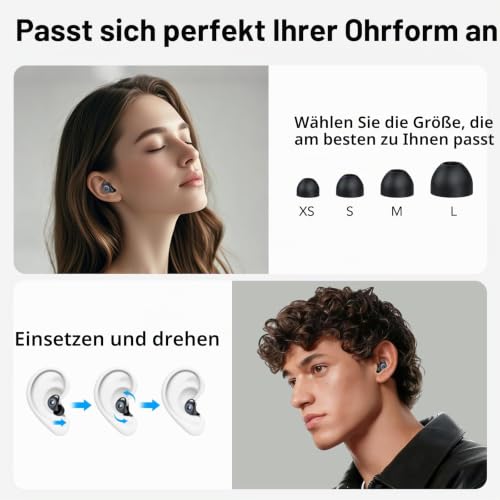 Ohrstöpsel zum Schlafen, 45dB Noise Cancelling Gehörschutz Silikon Earplugs – Ansicht 6