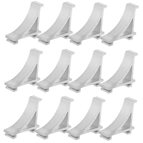 Gadpiparty 12 Piezas Clips Metálicos para Estantes de Congelador y Frigorífico Soportes Resistentes para Bandejas y Divisores Instalación Compatibles Mayoría de Neveras Domésticas