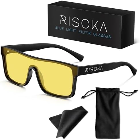 Gaming Blue Light Blocking Glasses – Relieve Eye Strain for Gamin...