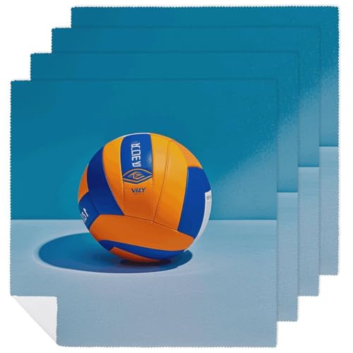 Servilletas de Tela Azules Estilo Vóley Paquete de 6 miniatura 1