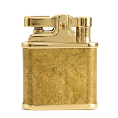 Encendedor Vintage Recargable Trench Dorado para Hombre