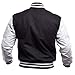 CHICAGO-FASHIONS Mens Black Bomber Jacket - White School Teen College Letterman Varsity Jacket