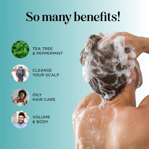 Maple Holistics TEA-F70 Rosemary Tea Tree Mint Shampoo - Clarifying Shampoo For Build Up And Flakes With Peppermint Oil And Tea Tree Essential Oil For Dry Scalp Treatment thumb #2