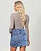 Vetinee Womens Fashion Jean Skirts Denim Skort Stretch High Waisted Skort Wrap Skirt Bay Blue Acid Wash Medium Size 8 / Size 10