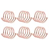 ZCX 6PCS Spiral Napkin Rings Set, Copper Cloth Napkin Ring, Dinner Napkin Holder for Dinning Table P