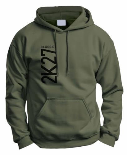 ThisWear Class of 2027 2K27 Graduation - Hoodie - Mil Green - M