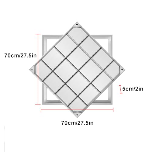Cubiertas cuadradas de acceso de acero 70x70x5 cm resistentes a la intemperie 3