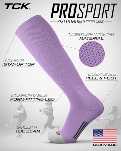 Image of Prosport Baseball Socks & Softball Socks, Kids & Adult Knee High Tube Sock