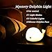 Mystery 4-Modes Children Night Light, USB Rechargeable Dolphin Night Light With Warm White, Strong White, 5 Single Colors and 5-Color Breathing Modes, Sensitive Tap Control for Baby Adults Bedroom