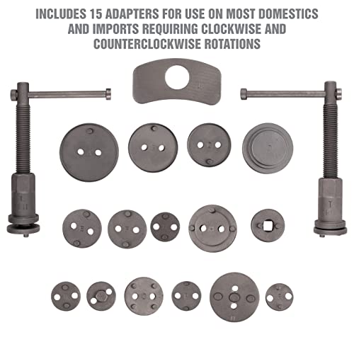 Oemtools 27113 18 Piece Disc Caliper Set, For Domestic/Imports, Including Left Hand Threading Tool #TOP1
