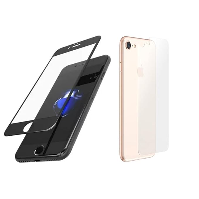 Careflection Premium 3D Edge to Edge Front and 2.5D Back Tempered Glass Screen Protector Scratch Guard for Apple iPhone 8