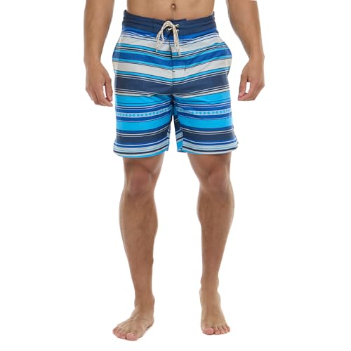 Eidon Young Men's Standard Dusk 18 Inch Length Boardshort Swim Trunk, Blue