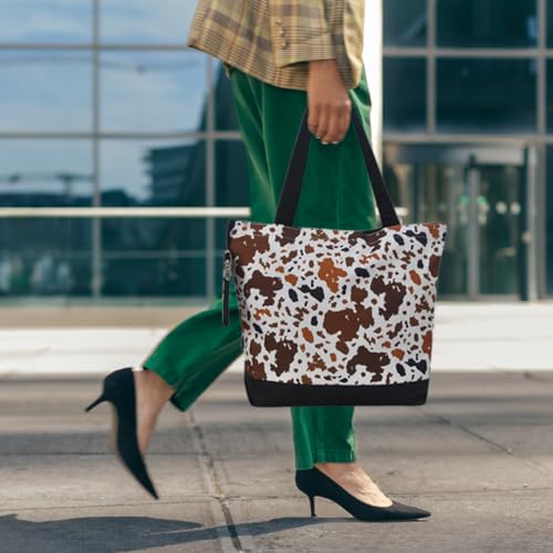 Image of NGIL Medium Top Zipper Closure Canvas Tote Bag with Attached Matching Coin Purse For Moms and Nurses