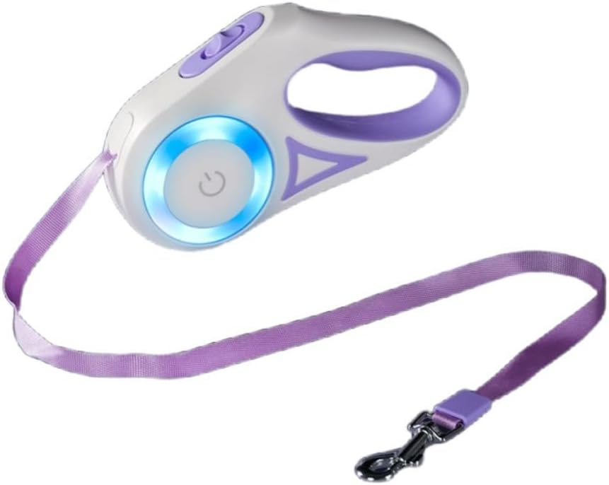 LEDライト付き 自動伸縮式 ペット用 犬用 牽引 夜間散歩 光る 長さ調整可能 ワンタッチ操作 小型犬 中型犬 大型犬対応 快適お