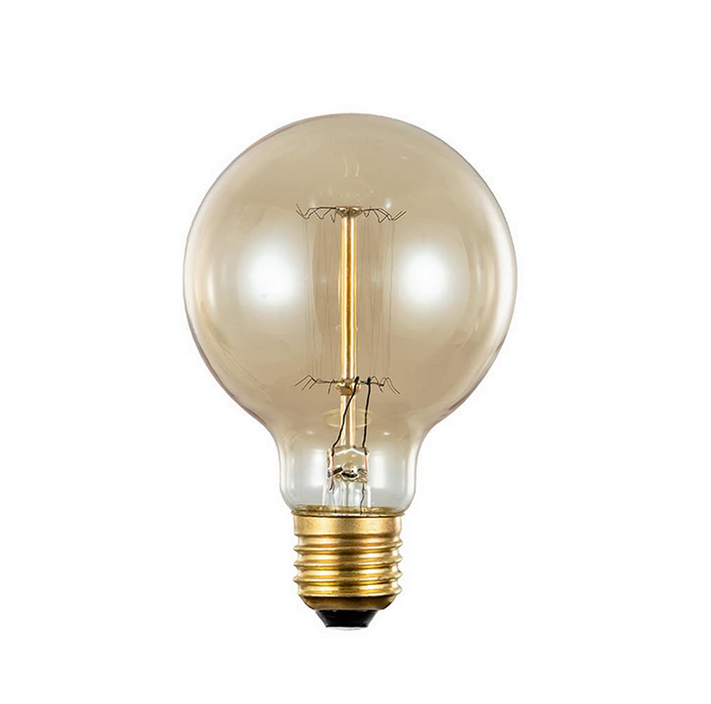 Ausuky G80-Spiral -40W Wood Lamps Light Base Modern Wall E27 Sconce Bedside Lamp Vintage Bulb St64 G80 (G80-Spiral -40W)