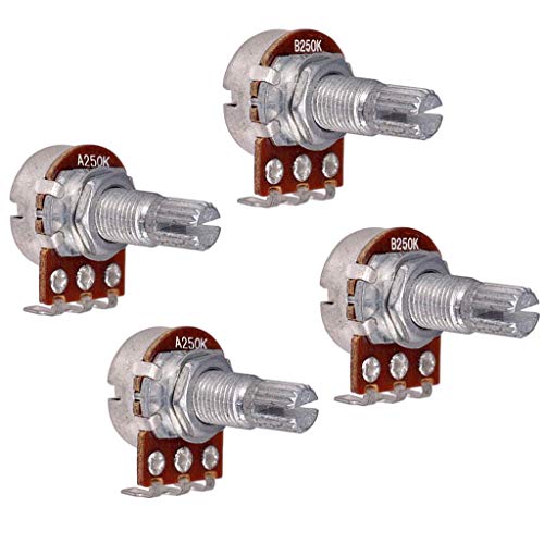 Tenlacum A250K & B250K OHM Mini Pots Pots Guitare Électrique Potentiomètre pour Guitare Electrique (4 Pièces) - Les Beatles, Paul McCartney, John Lennon, RIngo Starr, George Harrison Tenlacum A250K & B250K OHM Mini Pots Pots Guitare Électrique Potentiomètre pour Guitare Electrique (4 Pièces)