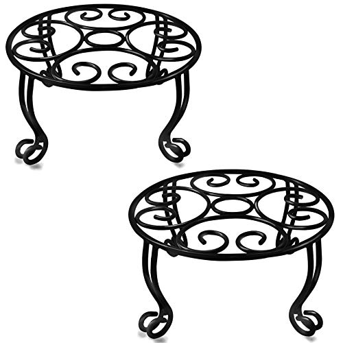 TREEZITEK Heavy Duty Iron Plant Stand (2 Pack)