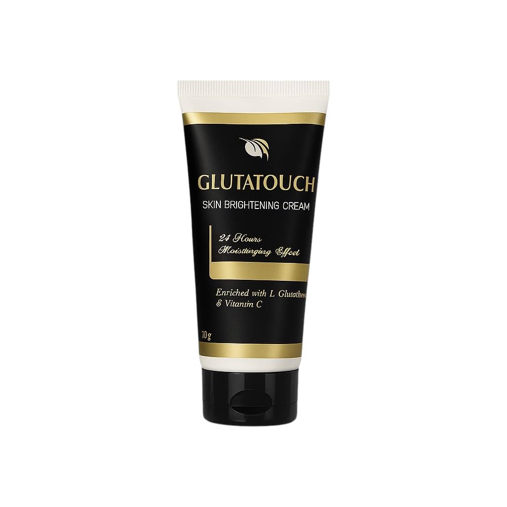 Gluta-touch Skin Brightening Cream with L-Glutathione and Vitamin C for 24-Hour Moisturizing, Skin Radiance, Dark Spot Reduction, and Even-Tone Enhancement, 50g